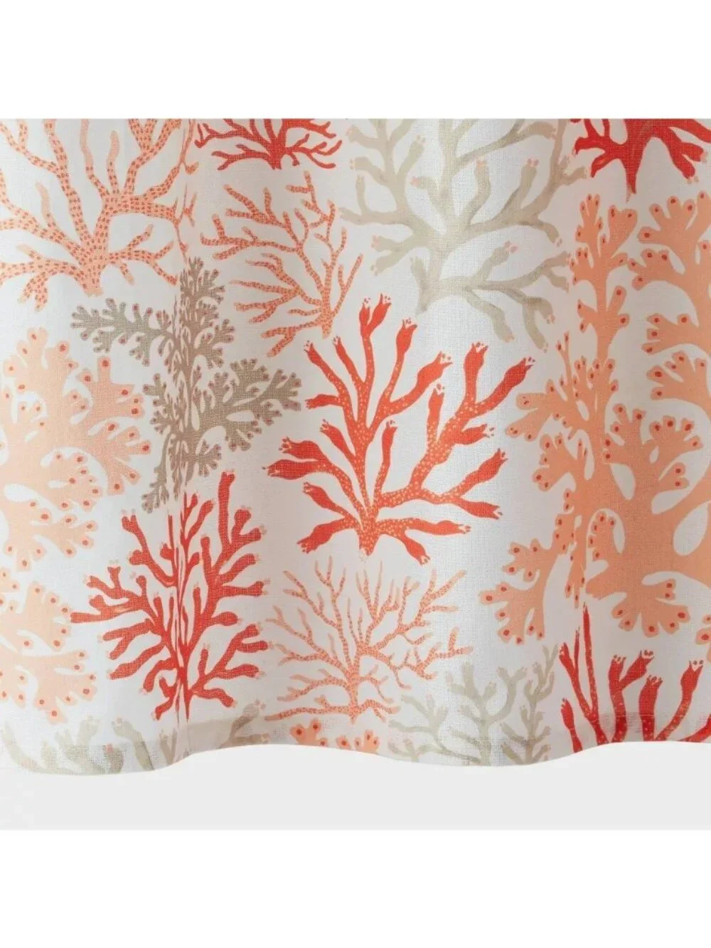 Threshold Costal Orange & White Coral Branch Shower Curtain NO HOOKS INCLUDED